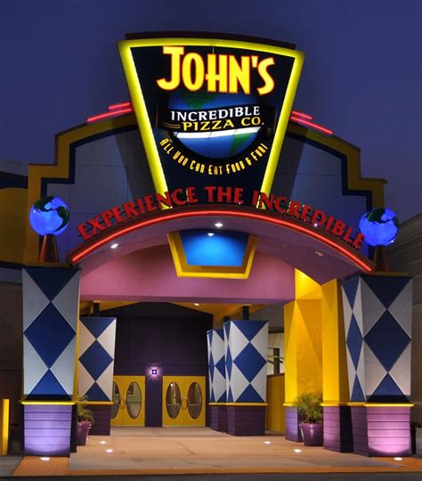 John’s Incredible Pizza. John’s Incredible Pizza is a family-friendly entertainment center that combines a mouthwatering buffet with an array of exciting games and attractions. With its delicious food and thrilling entertainment options, John’s Incredible Pizza guarantees a memorable and fun-filled experience for the whole family. One of ...